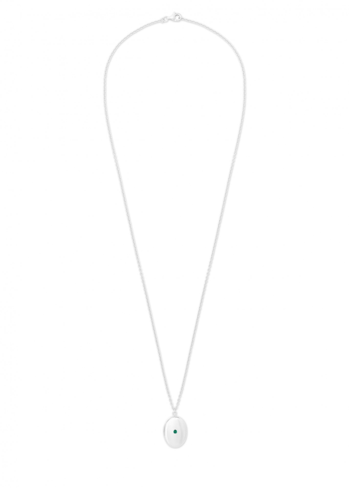 Anya Locket Necklace, Emerald (Personalize)