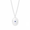 Anya Locket Necklace, Blue Sapphire (Personalize)