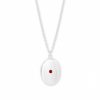 Anya Locket Necklace, Ruby (Personalize)