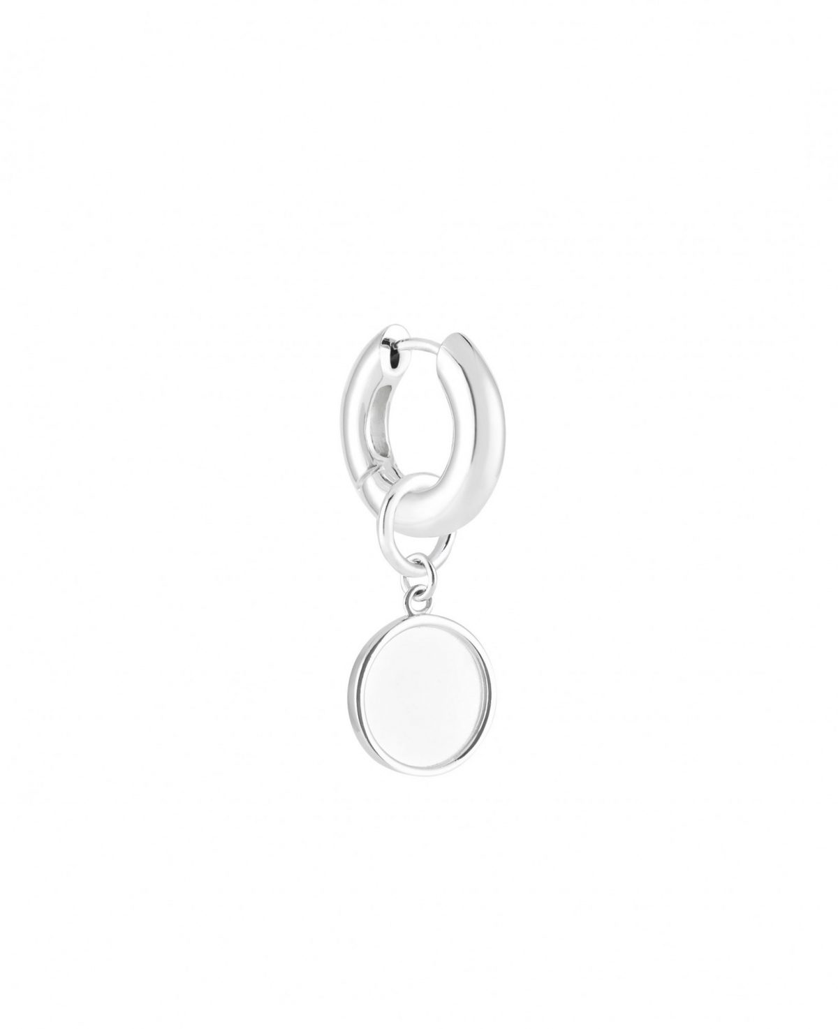 Circle Charm Hoops