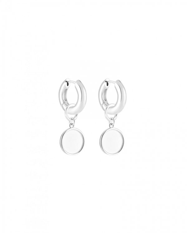 Circle Charm Hoops