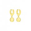 Circle Charm Hoops