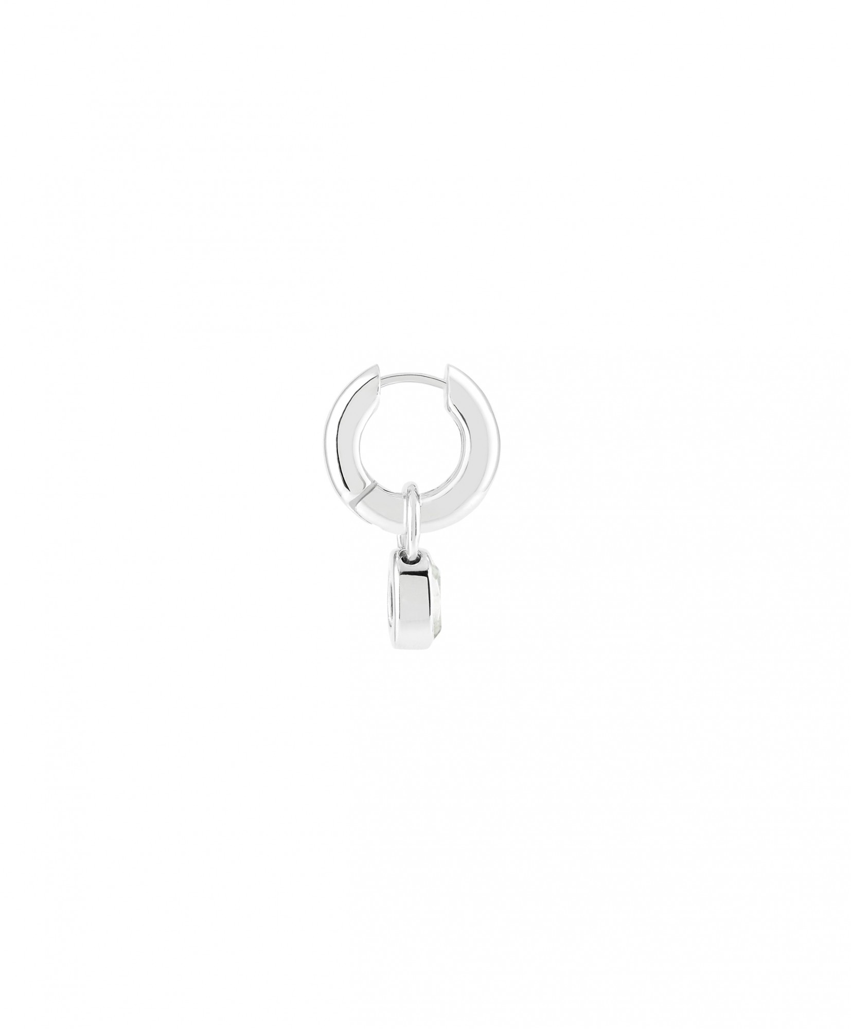 Ying Charm Hoops, White Sapphires