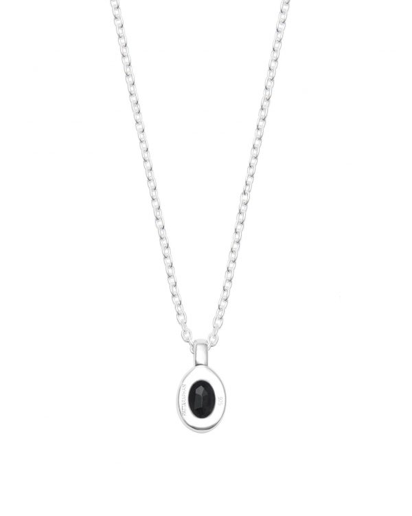 Ying Pendant Necklace, Black Sapphire