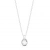 Ying Pendant Necklace, White Sapphire