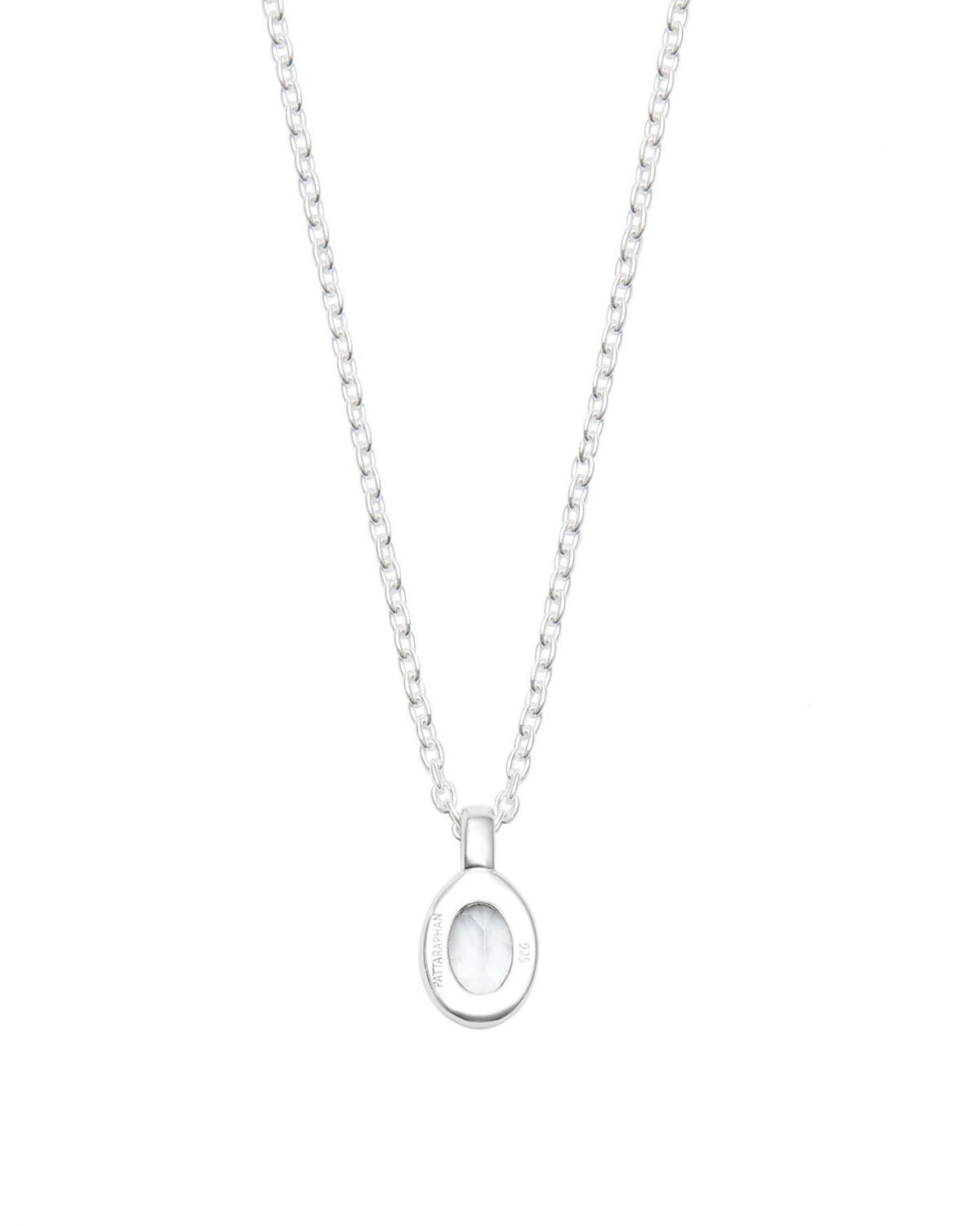 Ying Pendant Necklace, White Sapphire