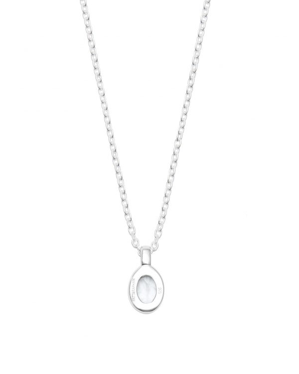 Ying Pendant Necklace, White Sapphire