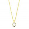 Ying Pendant Necklace, White Sapphire