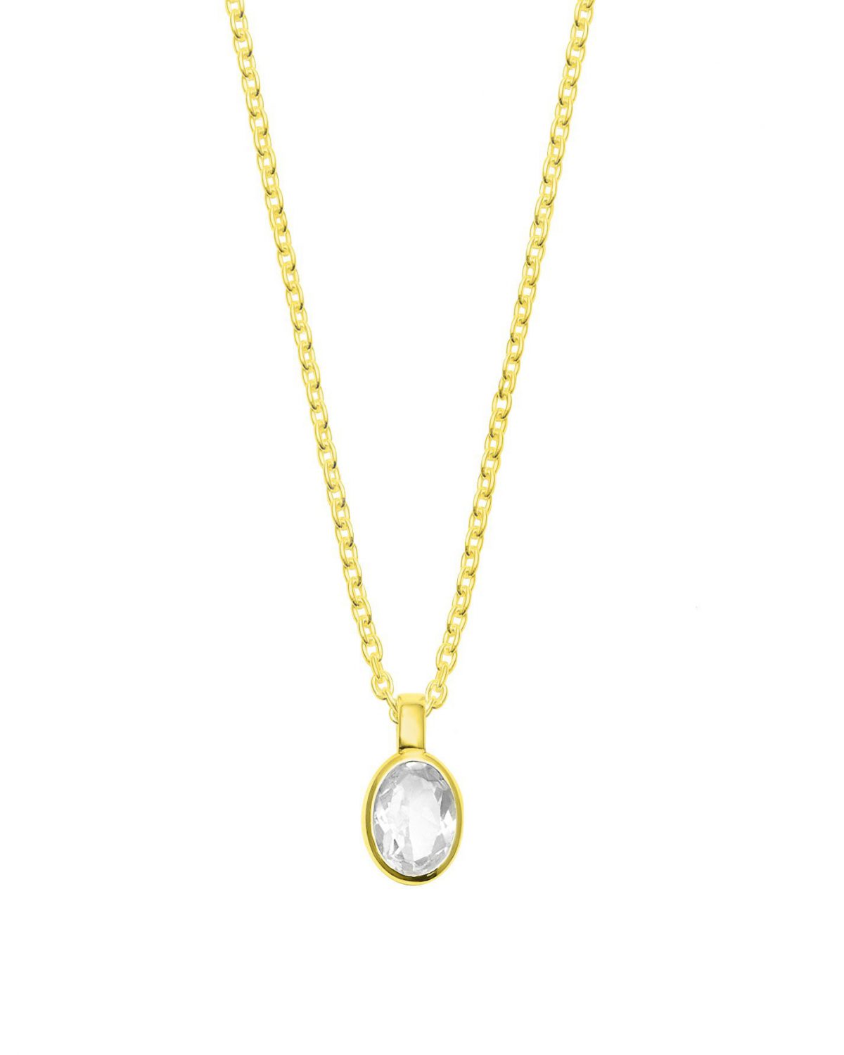 Ying Pendant Necklace, White Sapphire