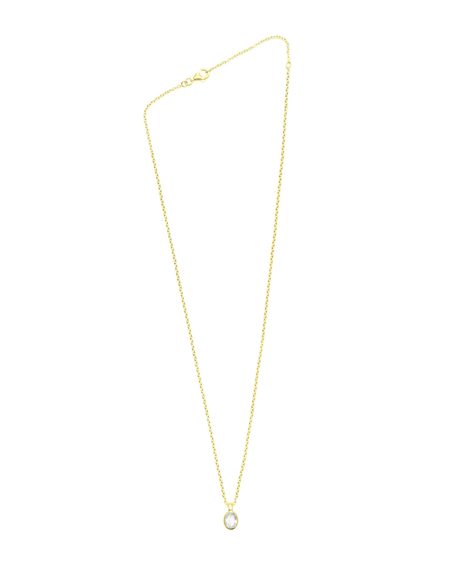 Ying Pendant Necklace, White Sapphire