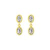 Baby Duo Ying Earrings, White Sapphires