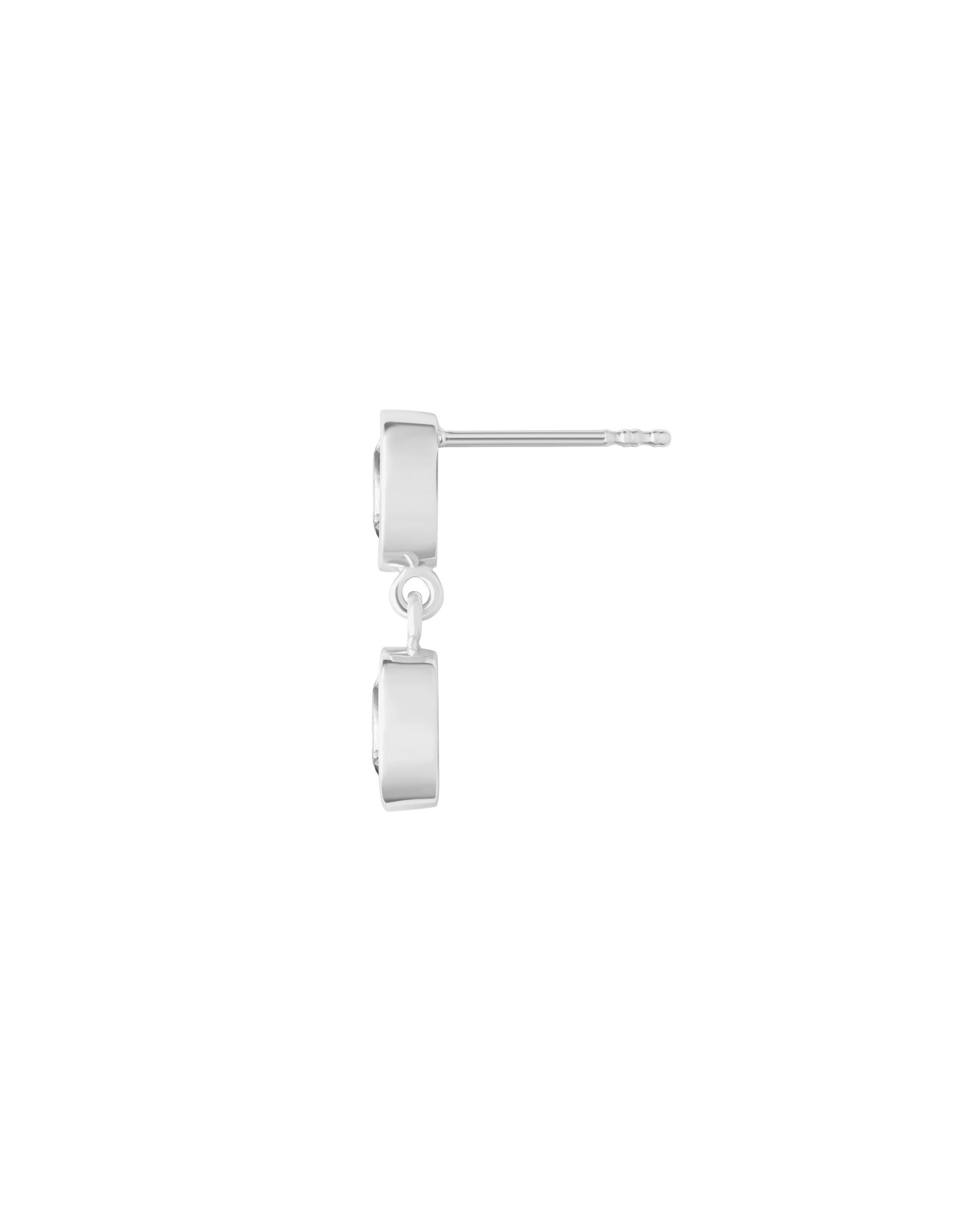 Baby Duo Ying Earrings, White Sapphires 2 Baby Duo Ying Earrings, White Sapphires