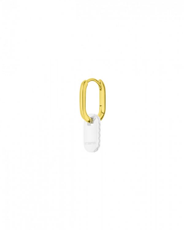 Two-Tone Baby ID Hoops (Gold Hoops)
