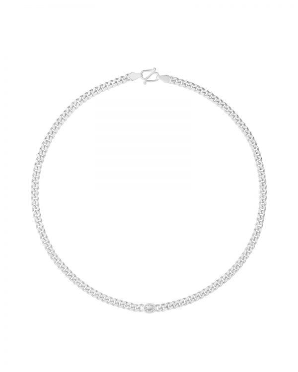Baby Ying Necklace, White Sapphire