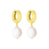 Chunky Cycle Pearl Hoops