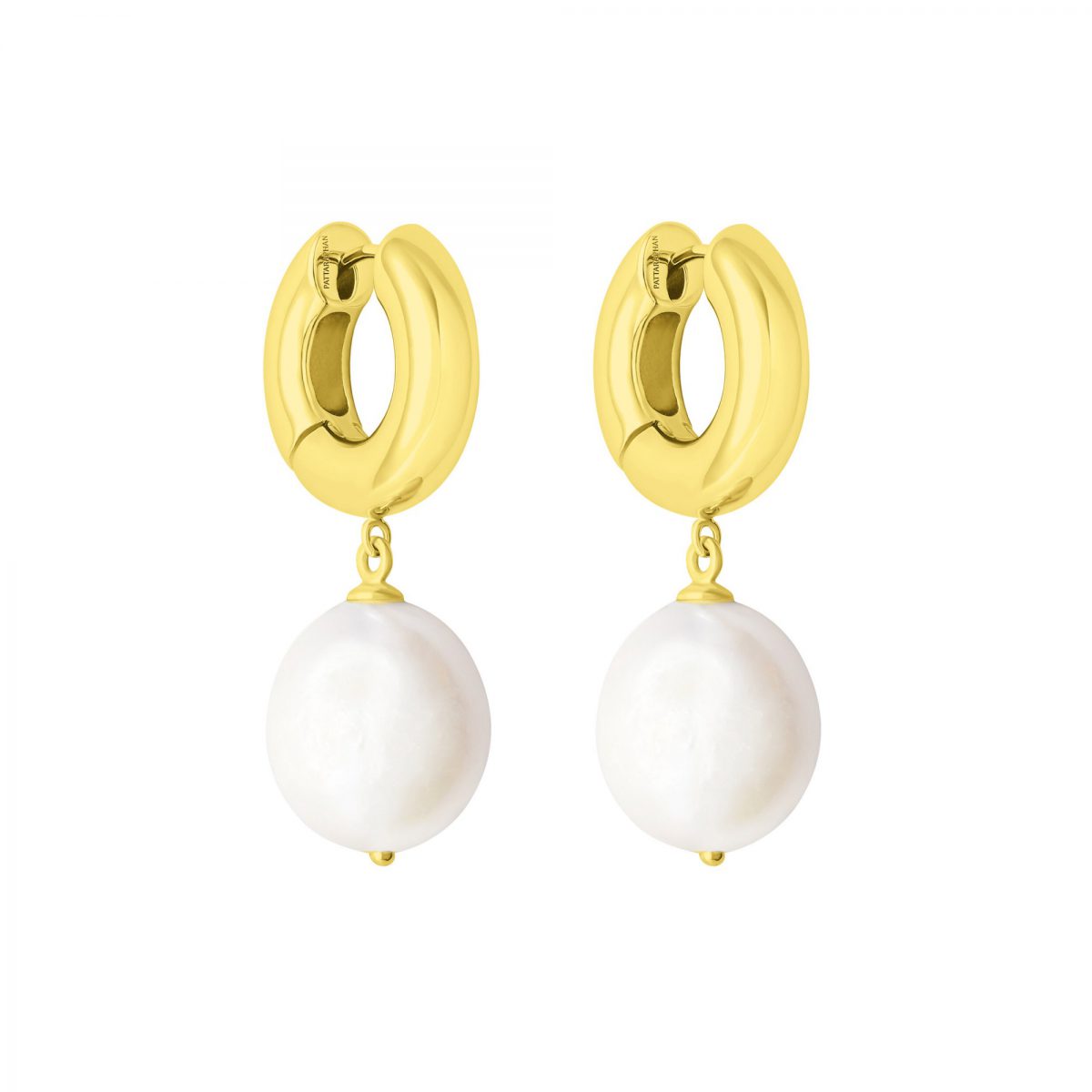 Chunky Cycle Pearl Hoops
