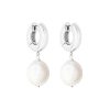 Chunky Cycle Pearl Hoops