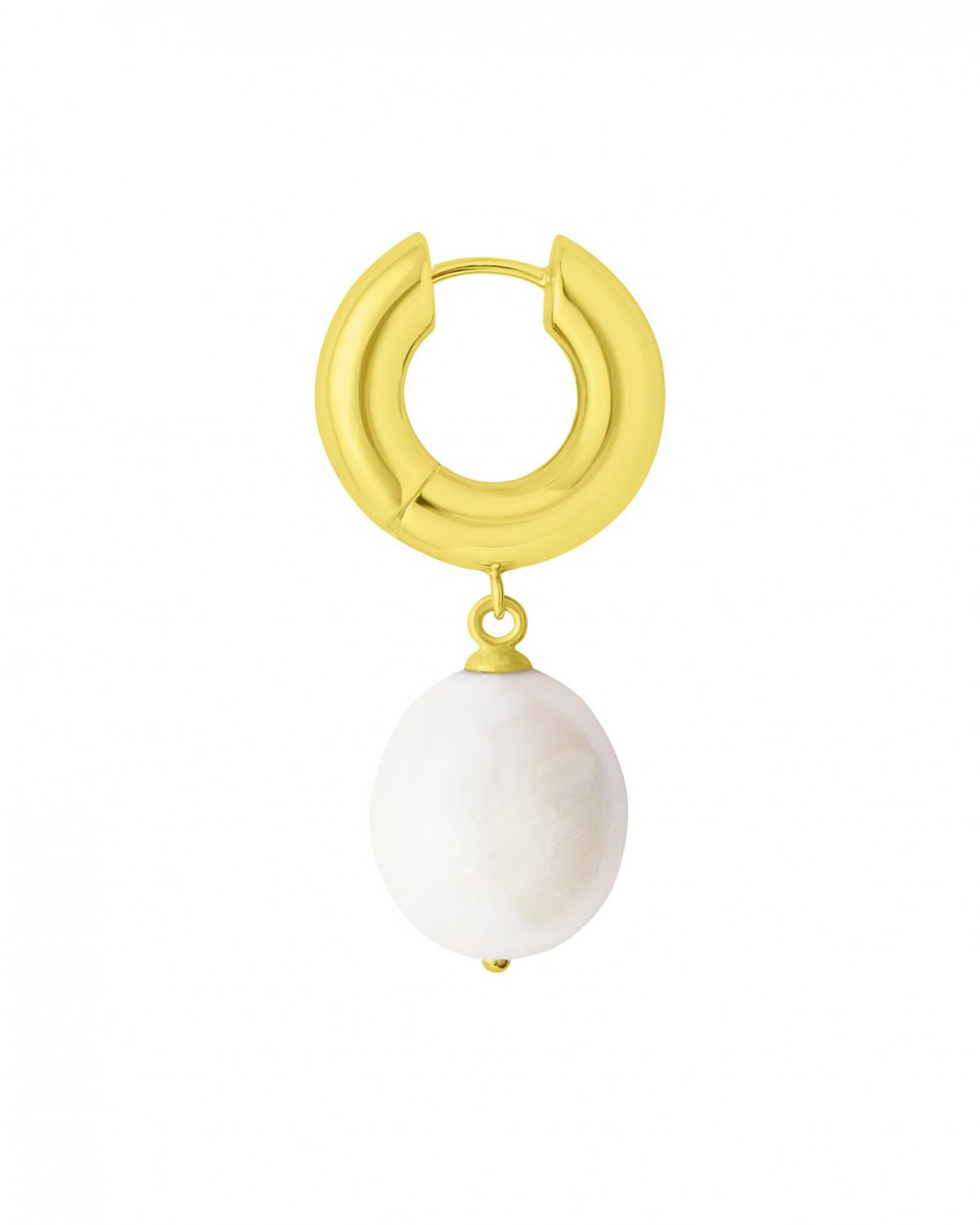 Chunky Cycle Pearl Hoops