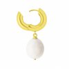 Chunky Cycle Pearl Hoops