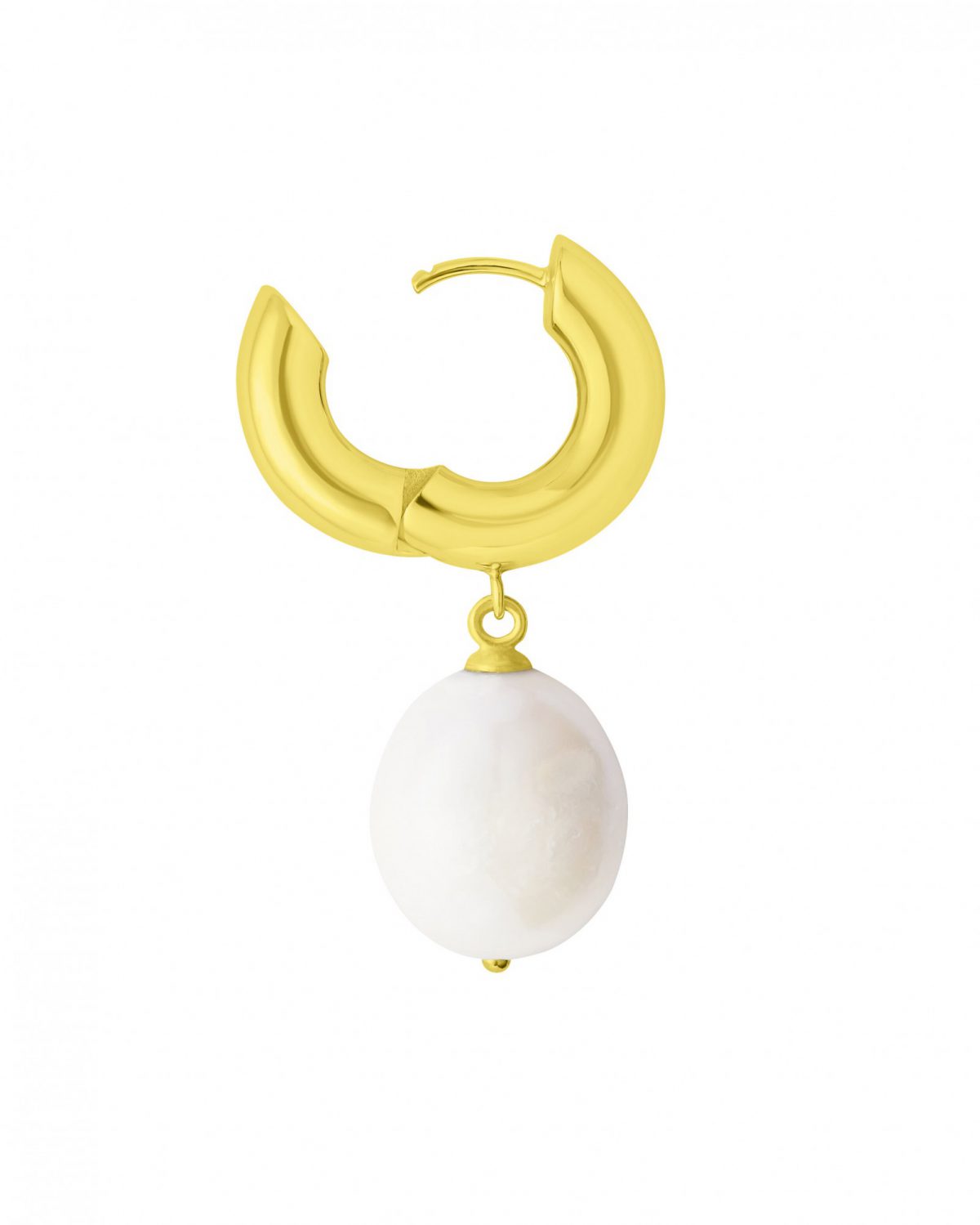 Chunky Cycle Pearl Hoops