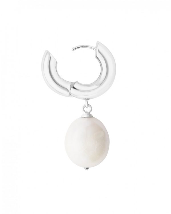 Chunky Cycle Pearl Hoops