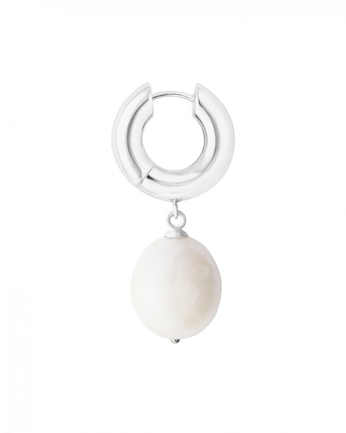 Chunky Cycle Pearl Hoops