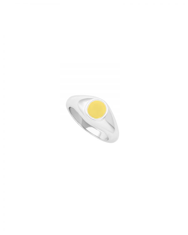 Two-Tone Nate Signet Ring (Silver Ring)