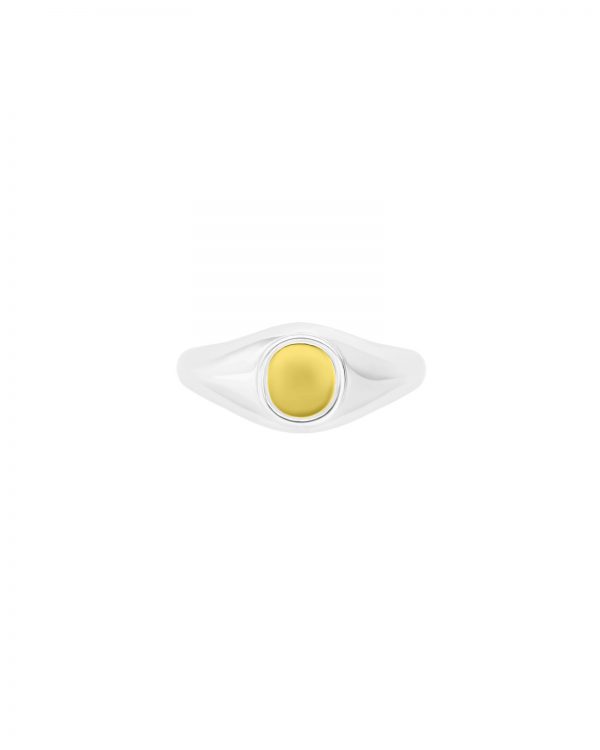 Two-Tone Nate Signet Ring (Silver Ring)