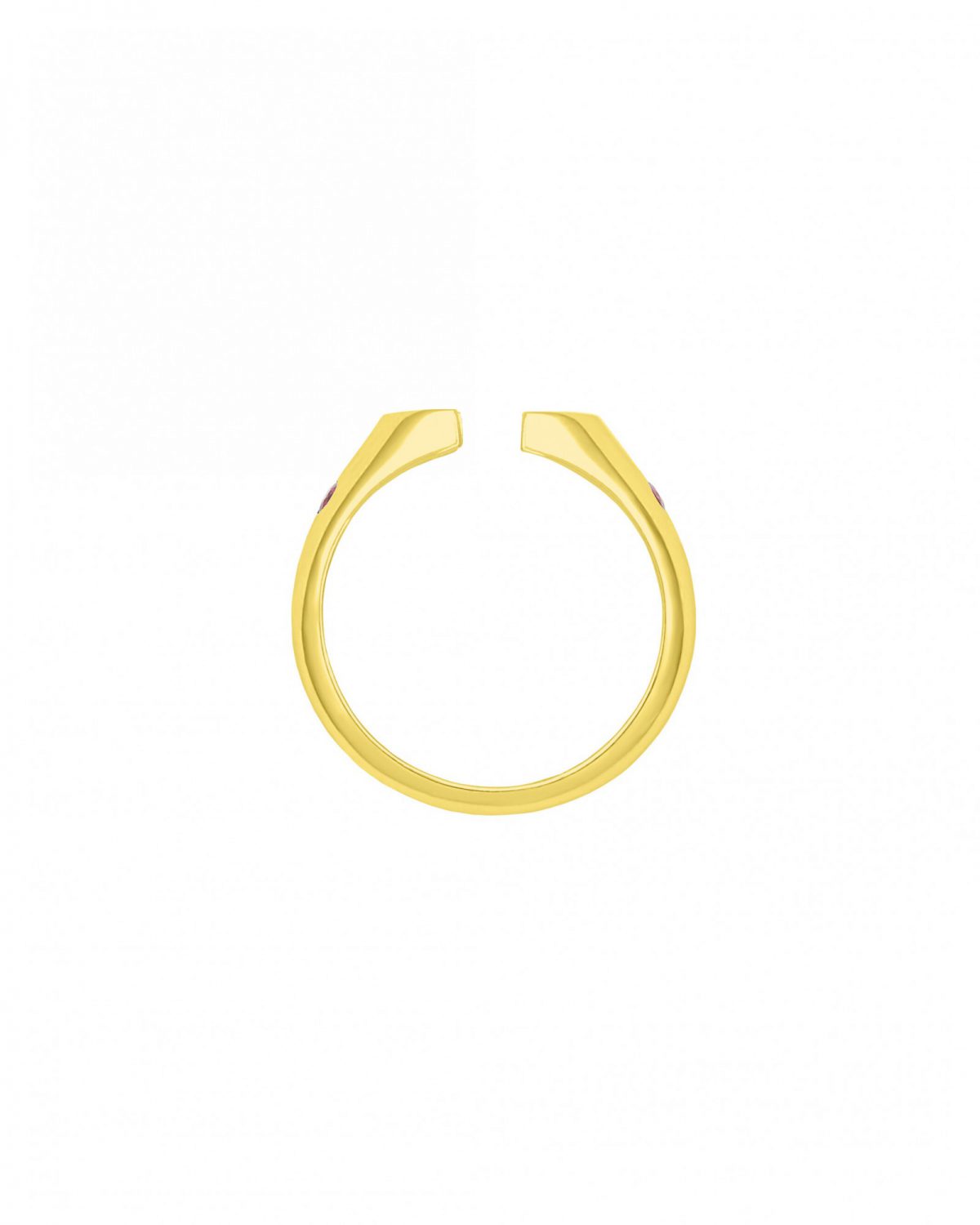 Stoned Anti Signet Ring