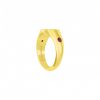 Stoned Anti Signet Ring