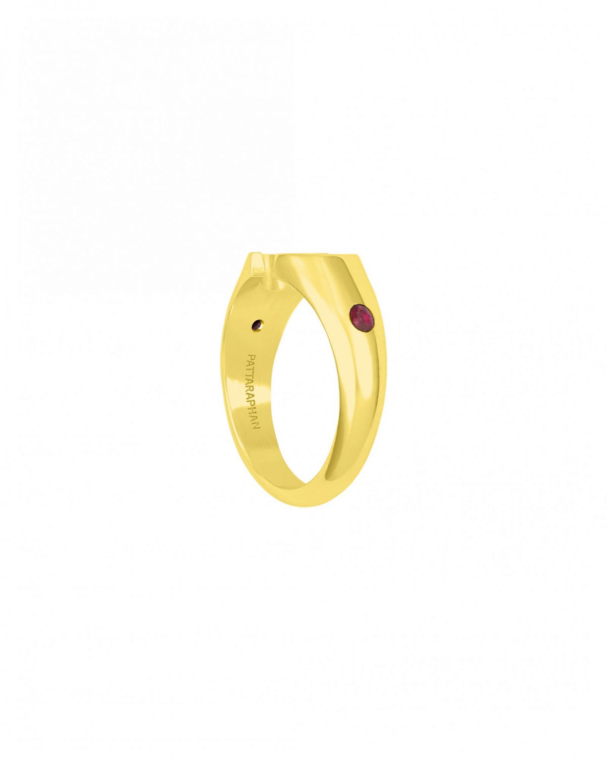 Stoned Anti Signet Ring