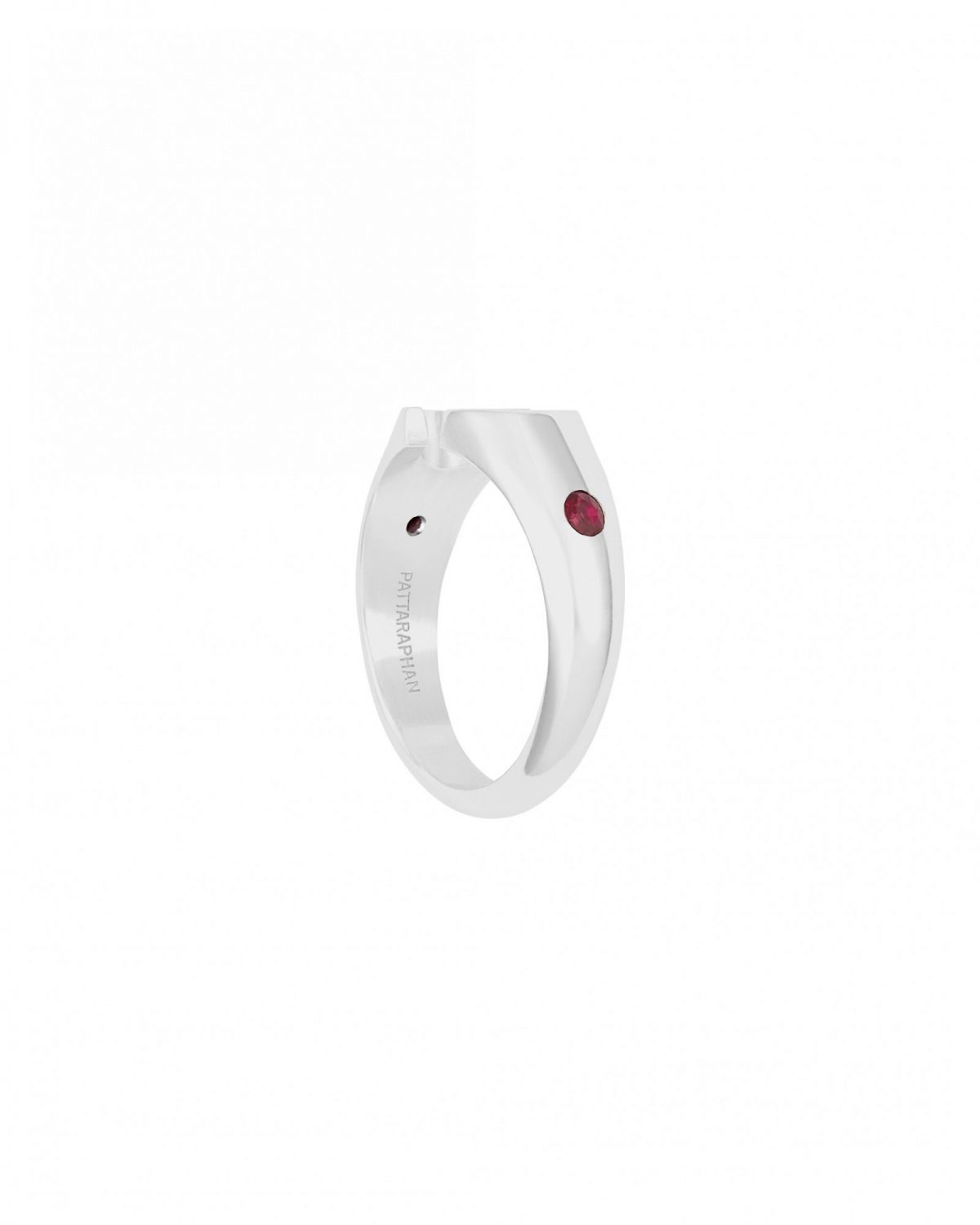 Stoned Anti Signet Ring