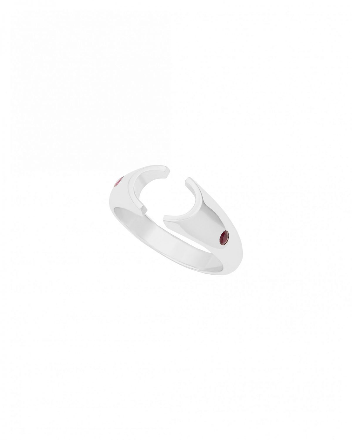 Stoned Anti Signet Ring