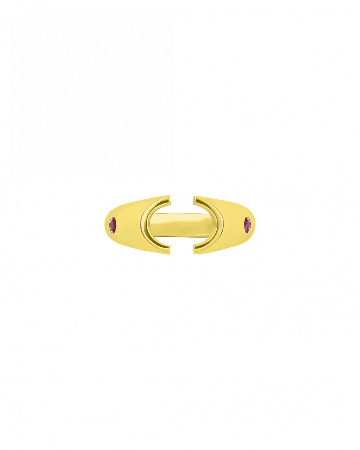 Stoned Anti Signet Ring