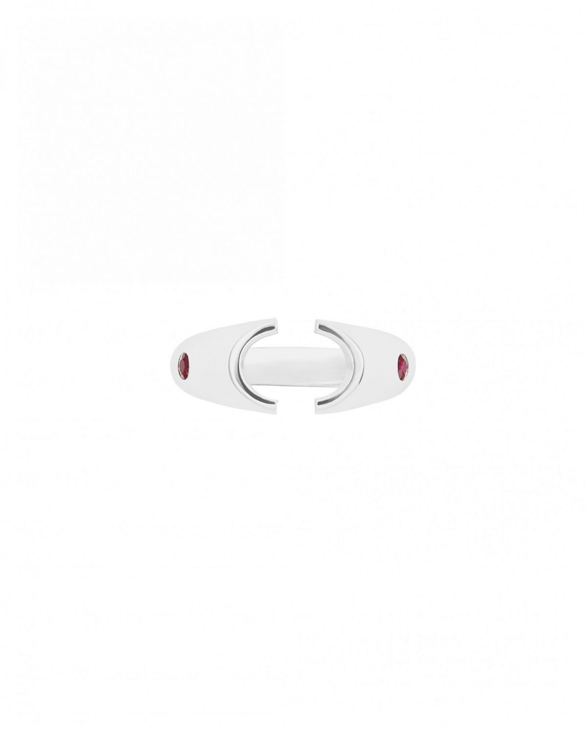 Stoned Anti Signet Ring