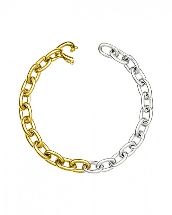 Two-Tone Seamless Link Bracelet