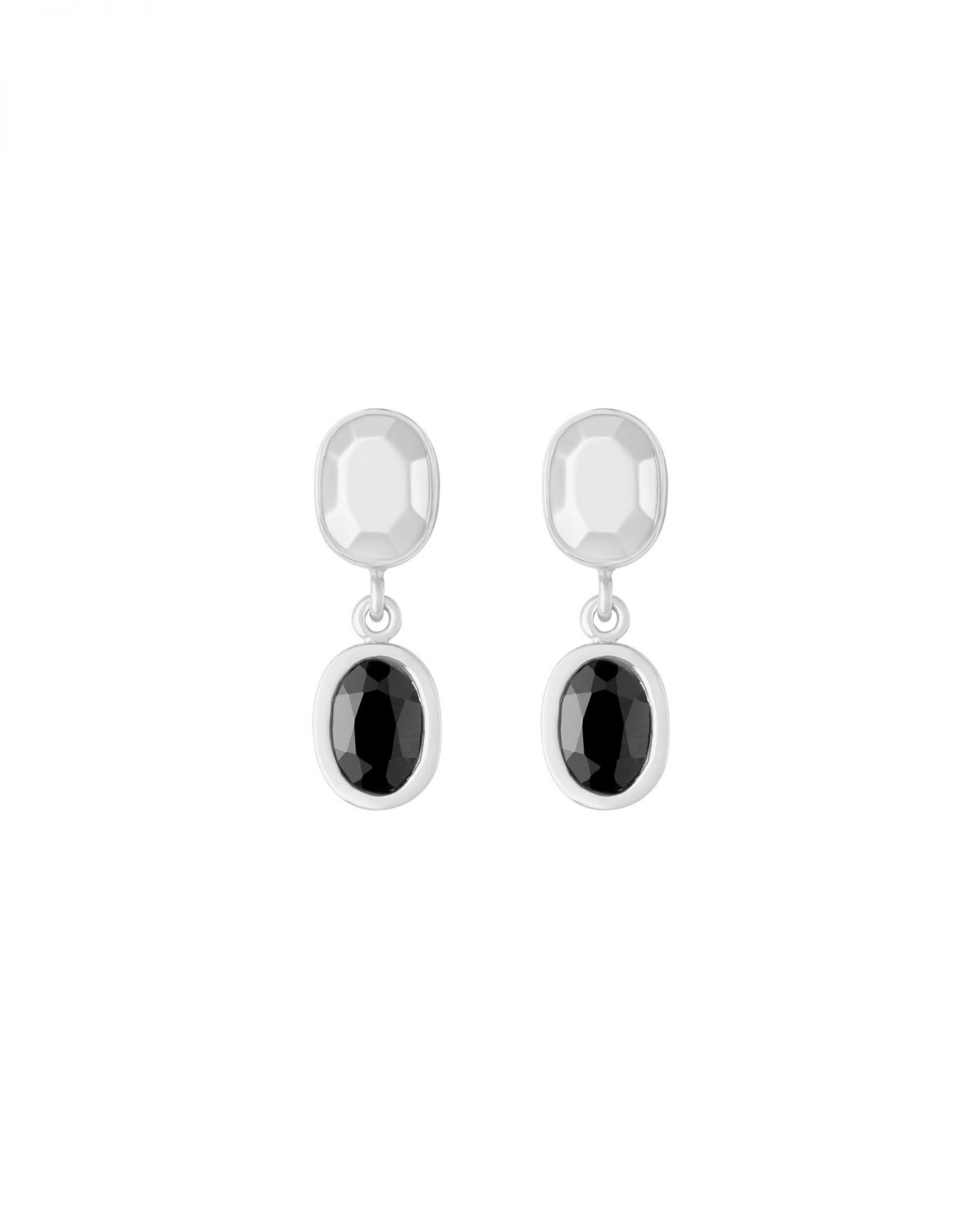 Ying Earrings, Black Sapphires