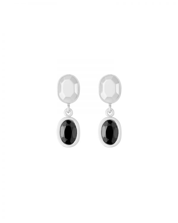 Ying Earrings, Black Sapphires