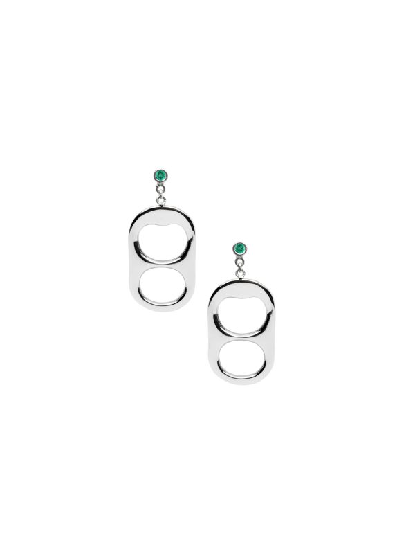 Anya Pressurized Earrings, Emerald