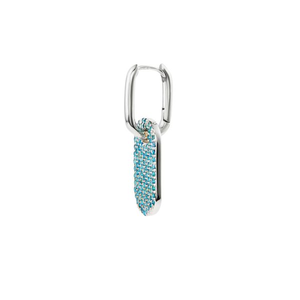 Pavé Medium ID Hoops, London Blue Topaz