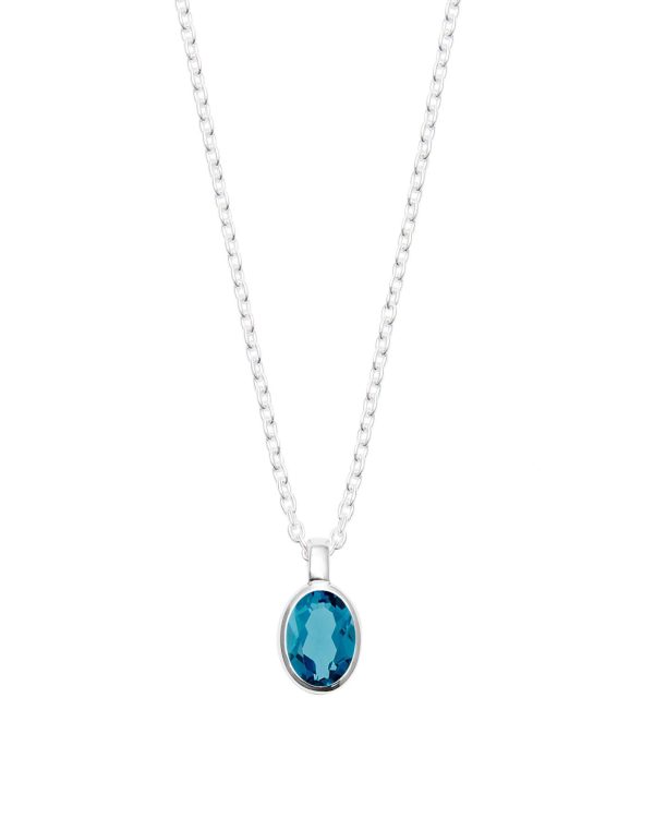 Ying Pendant Necklace, London Blue Topaz