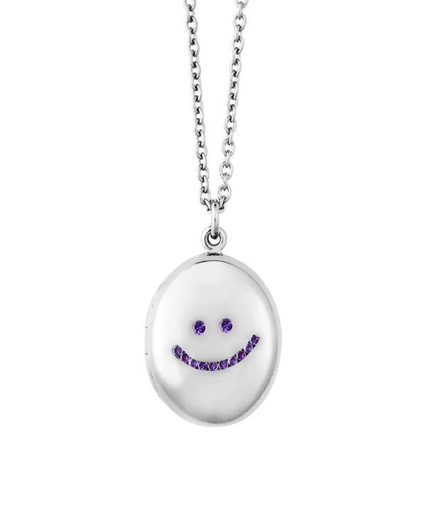 Gem Yim Locket Necklace, Amethyst