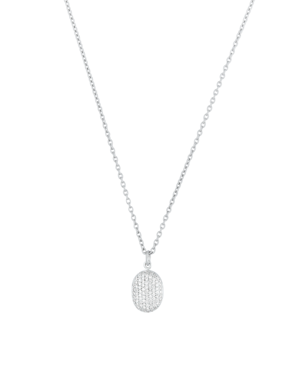 Pavé Baby Locket Necklace, Diamond