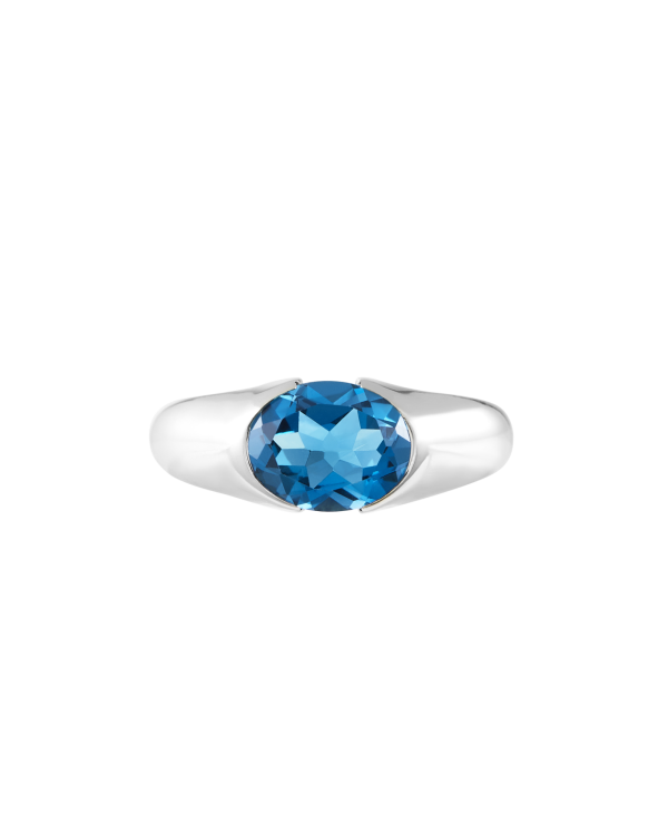 Nainate Ring, London Blue Topaz