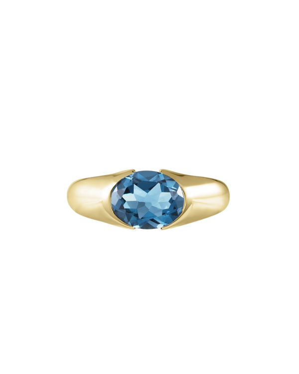 Nainate Ring, London Blue Topaz