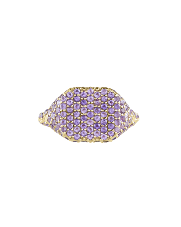 Pavé Rym Signet Ring, Amethyst