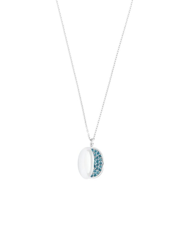 Pavé Pritsana Locket Necklace, London Blue Topaz