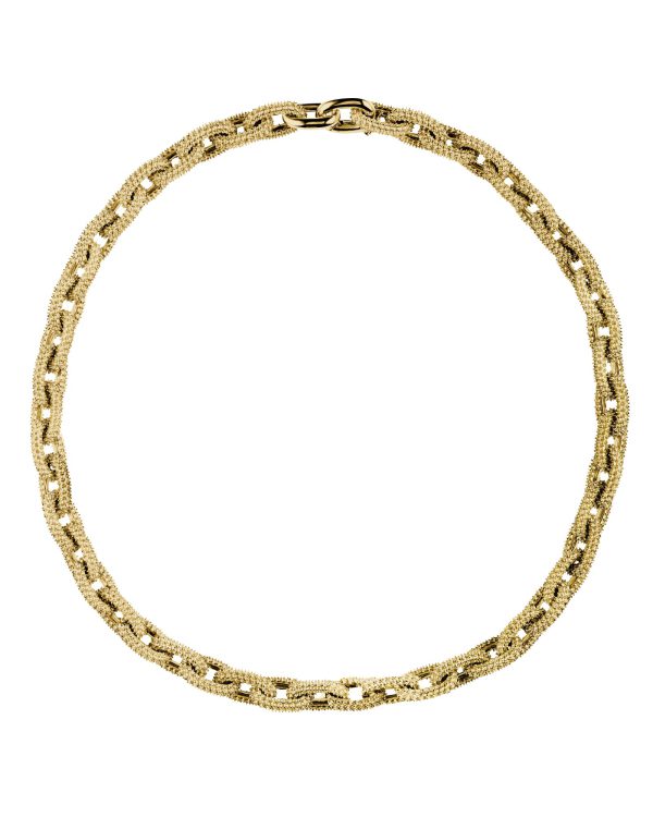 Textured Seamless Link Necklace