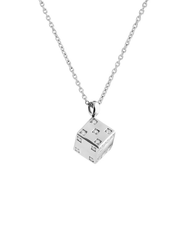 Stoned Chata Pendant Necklace, Diamond