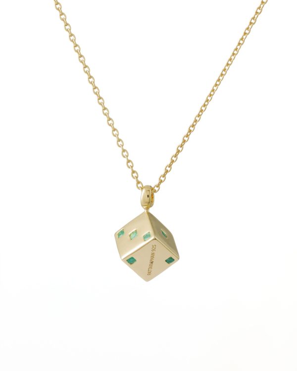 Stoned Chata Pendant Necklace, Emerald